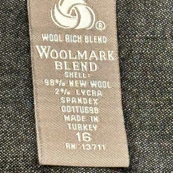 Plus Size EUC Gray wool Maxi Skirt with Front Pleat and Slit Size 16 - Picture 6 of 7